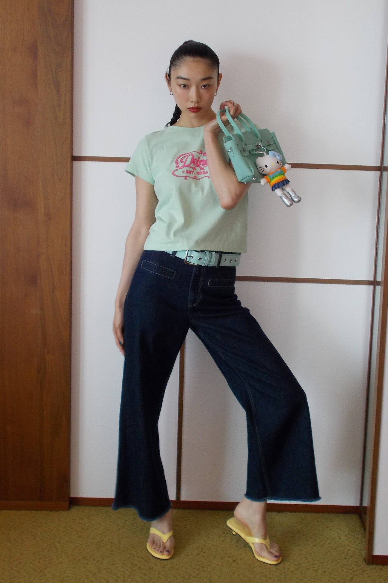 Deinet - Pop Color T-Shirt (Mint) product image 5 | TRAB K-Fashion Australia