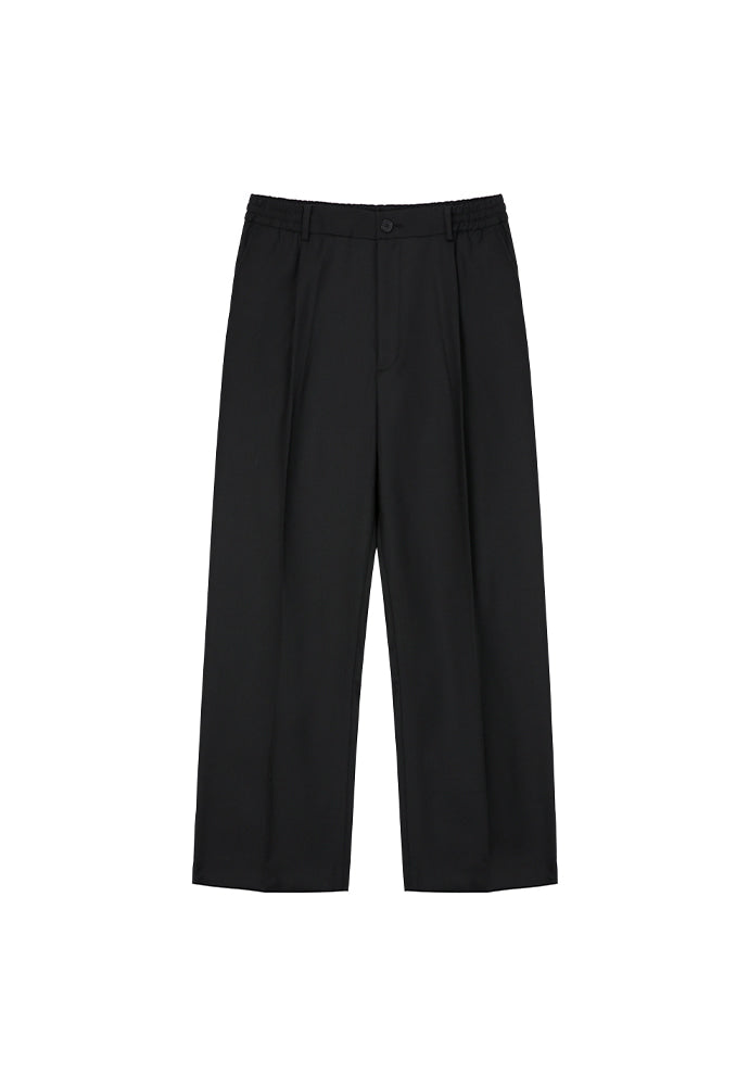 Tonywack - High-Density Wool Drawstring Wide Trousers (Black) product image 5 | TRAB K-Fashion Australia