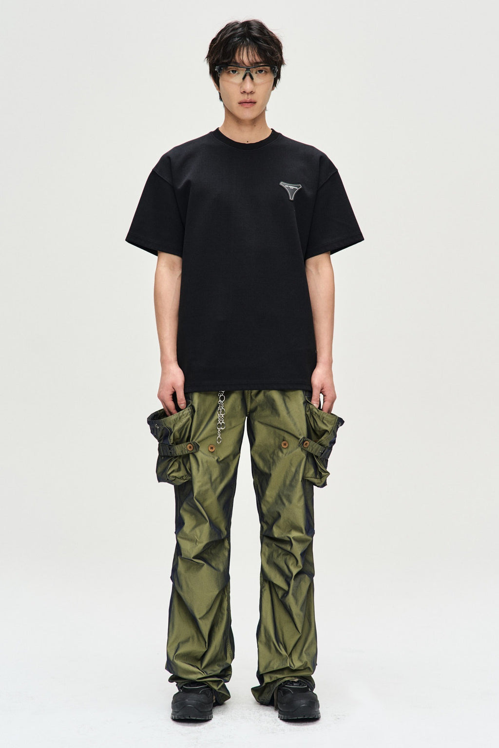 Andersson Bell - Unisex Stool Patch Logo T-Shirts (Black) product image 2 | TRAB K-Fashion Australia