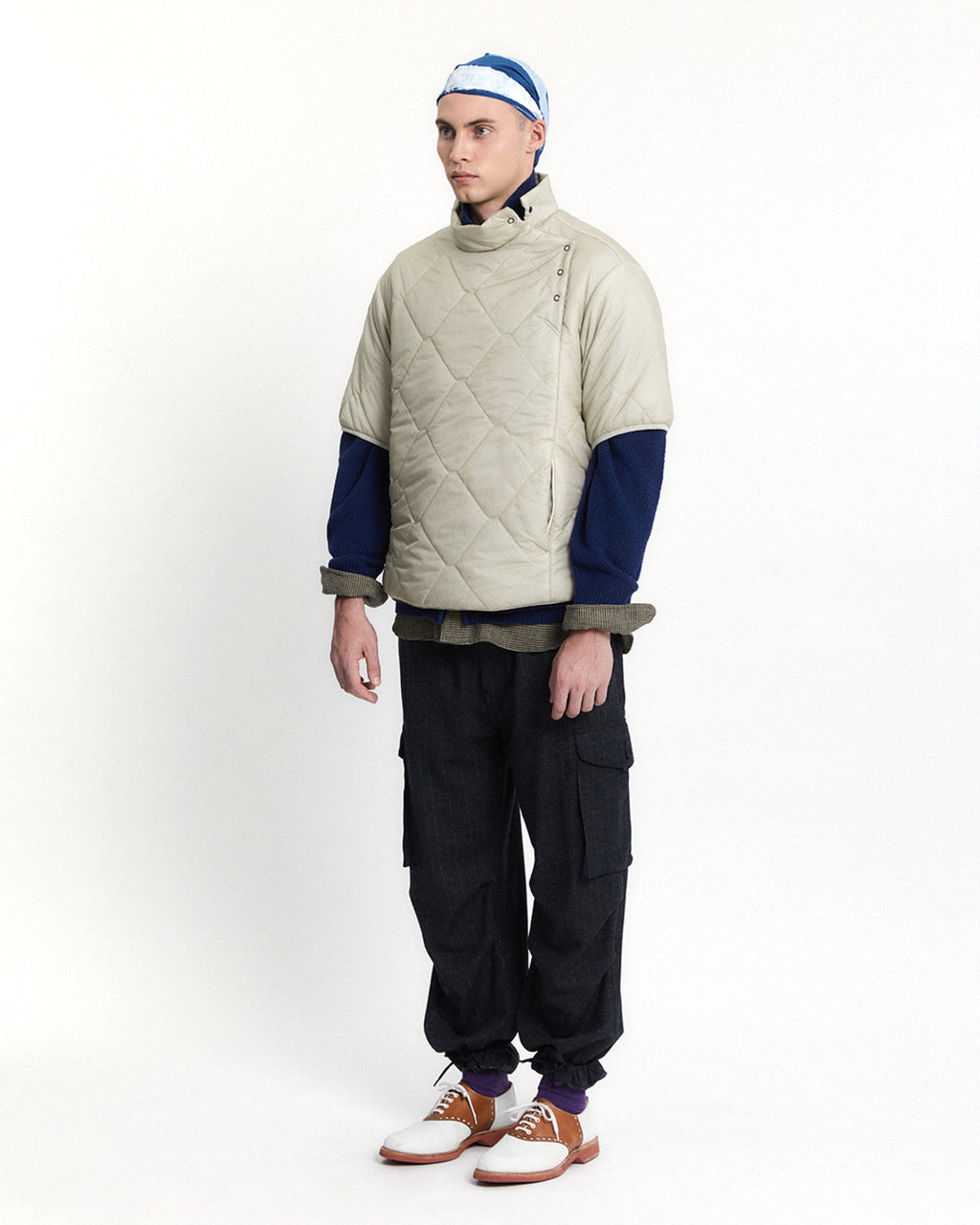 Eastlogue - Quilted Anorak Jumper (Cream Quilting) product image 4 | TRAB K-Fashion Australia