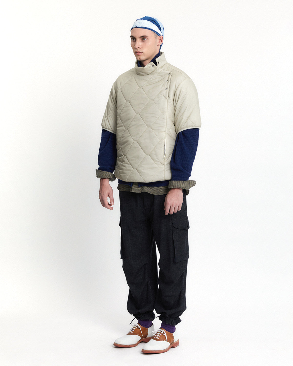 Eastlogue - Quilted Anorak Jumper (Cream Quilting) product image 4 | TRAB K-Fashion Australia
