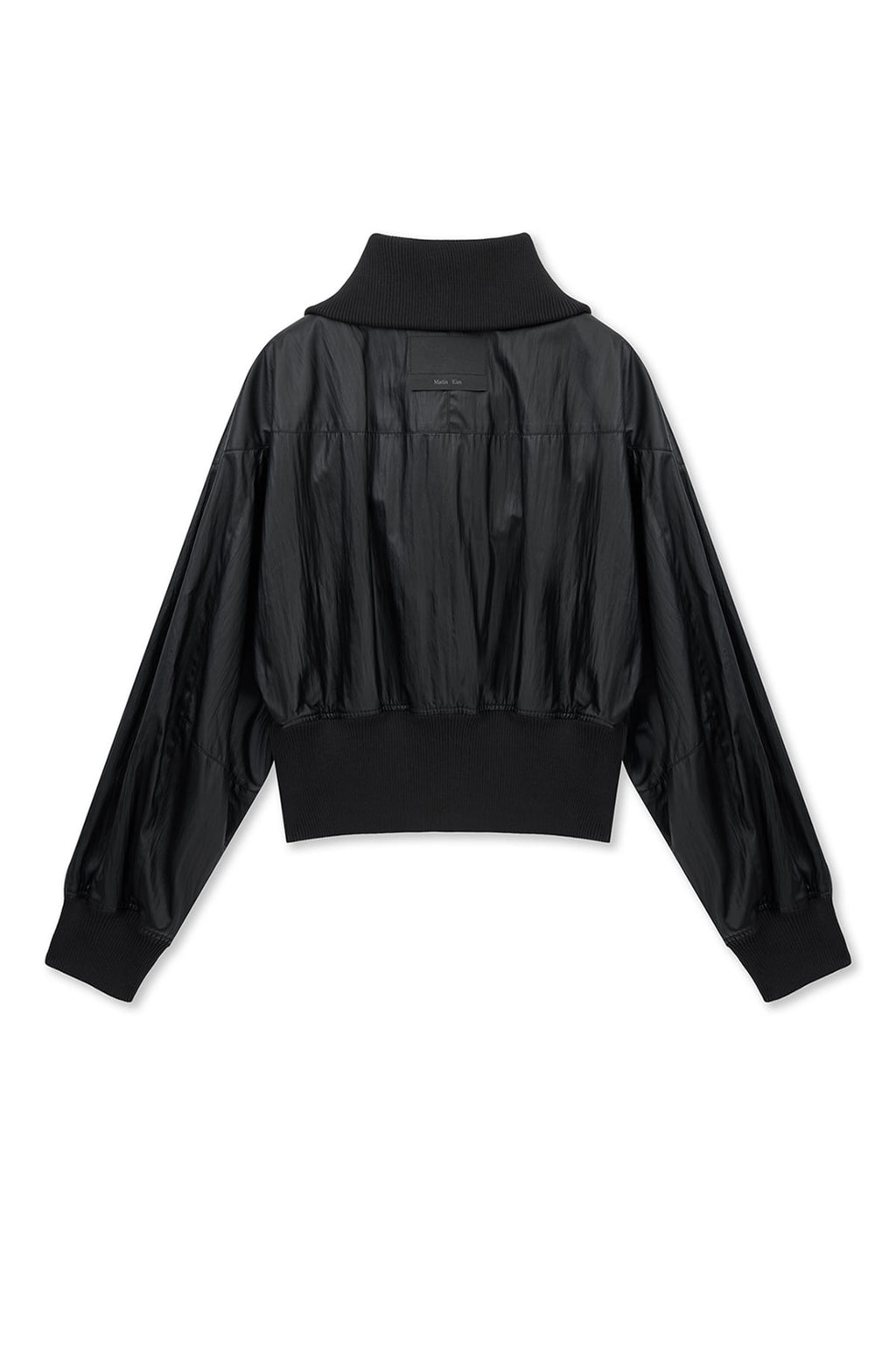 Matin Kim - Shine Crinkle Zip Blouson (Black) product image 2 | TRAB K-Fashion Australia