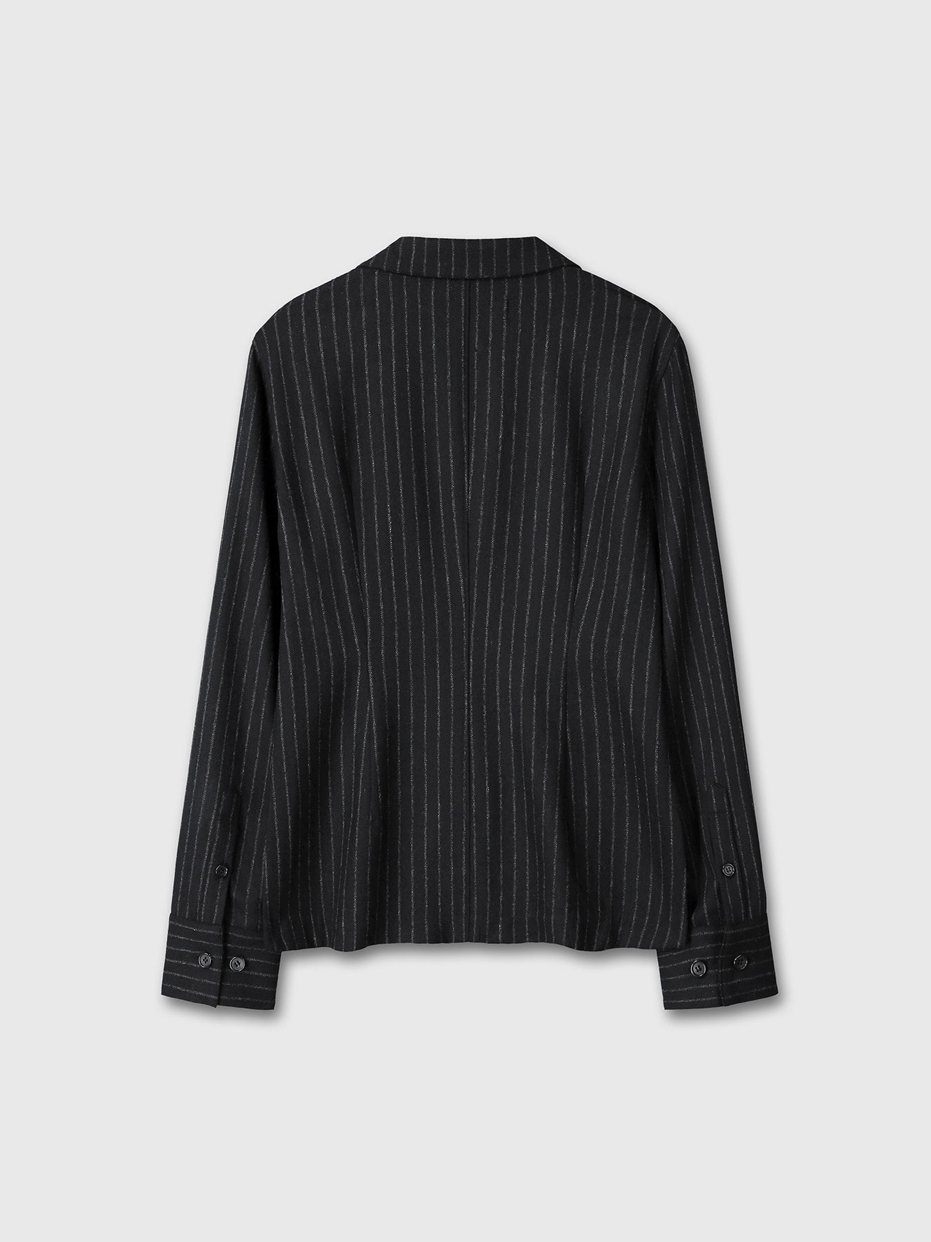 Tonywack - Striped Wool Regular-Fit Shirts (Black Stripe) product image 13 | TRAB K-Fashion Australia