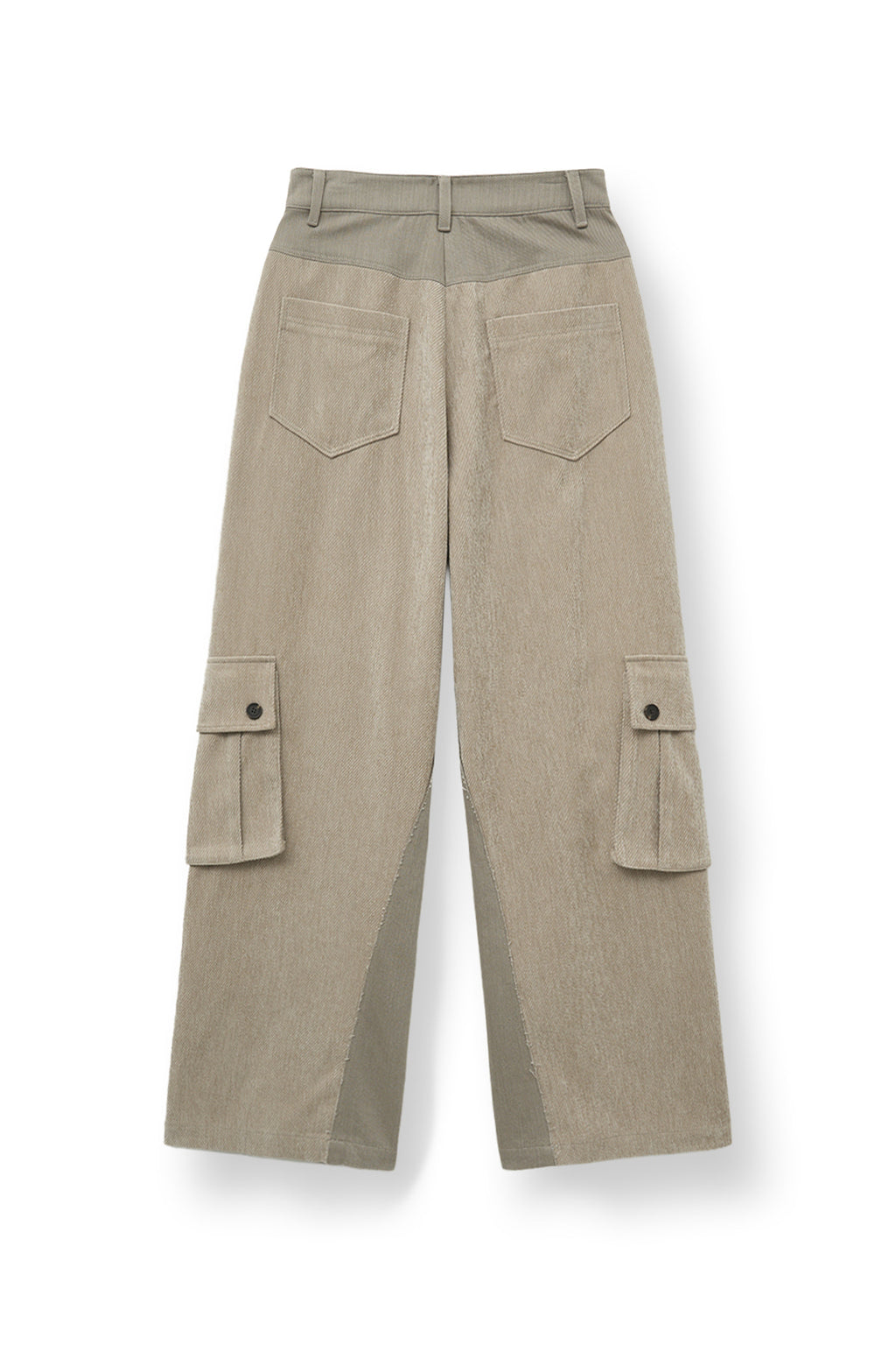 Matin Kim - Big Pocket Two Tone Wide Pants (Beige) product image 3 | TRAB K-Fashion Australia