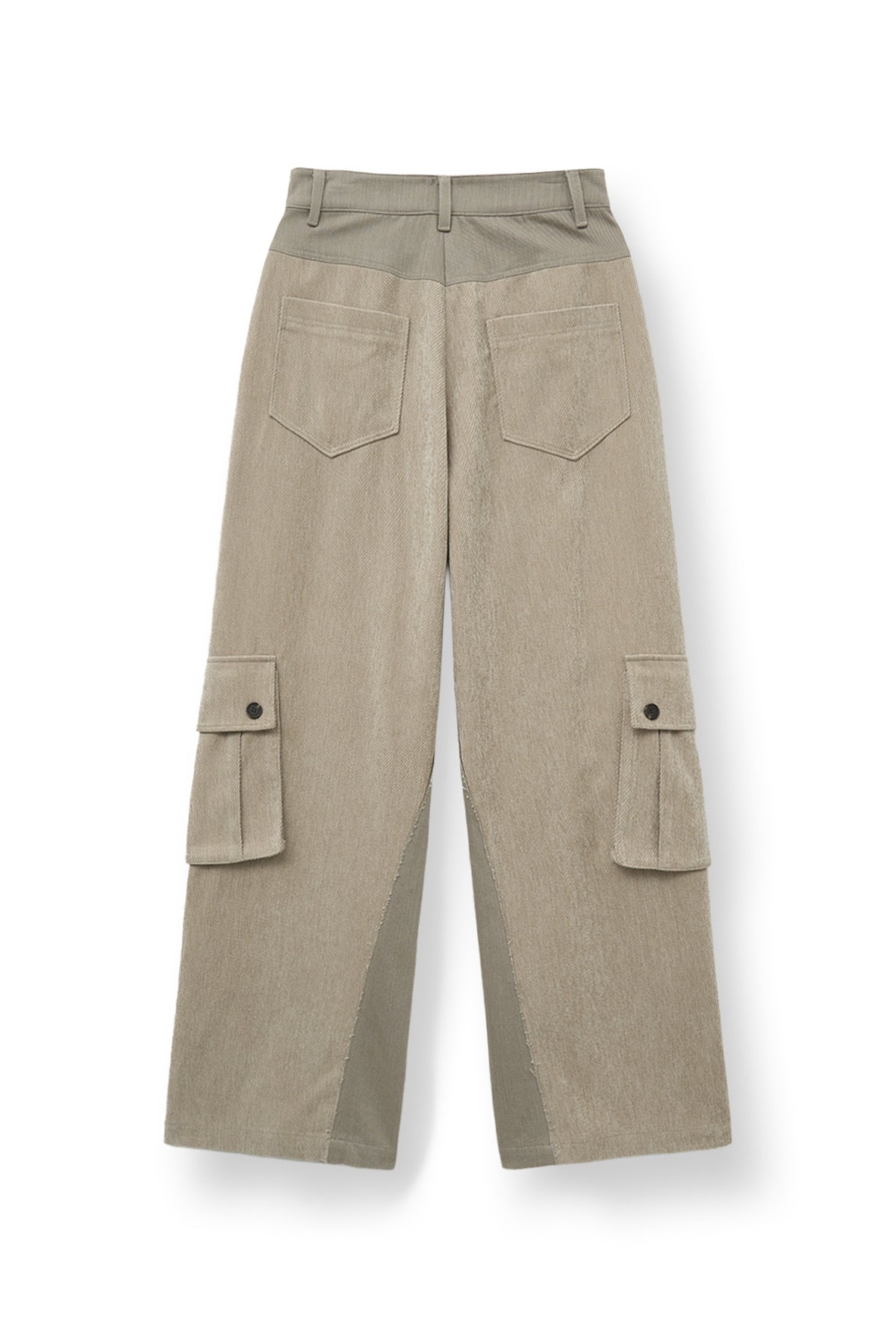 Matin Kim - Big Pocket Two Tone Wide Pants (Beige) product image 3 | TRAB K-Fashion Australia