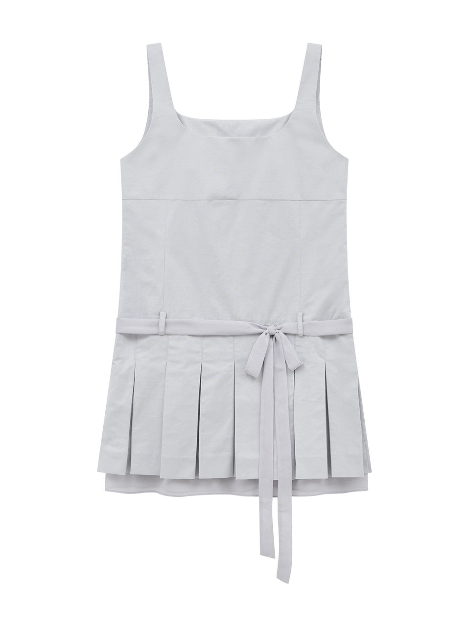 Margarin Fingers - Belted Pleats One-Piece (Grey) product image 2 | TRAB K-Fashion Australia