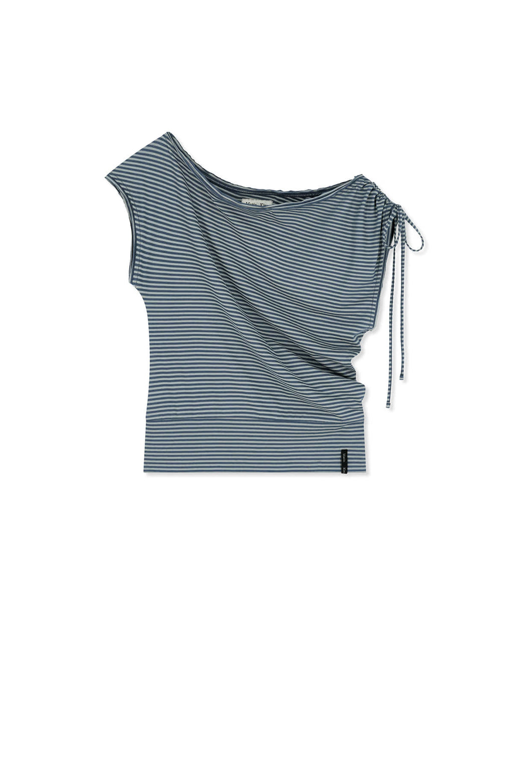 Matin Kim - Draped Asymmetric Sleeveless Top (Smoke Blue) product image 1 | TRAB K-Fashion Australia