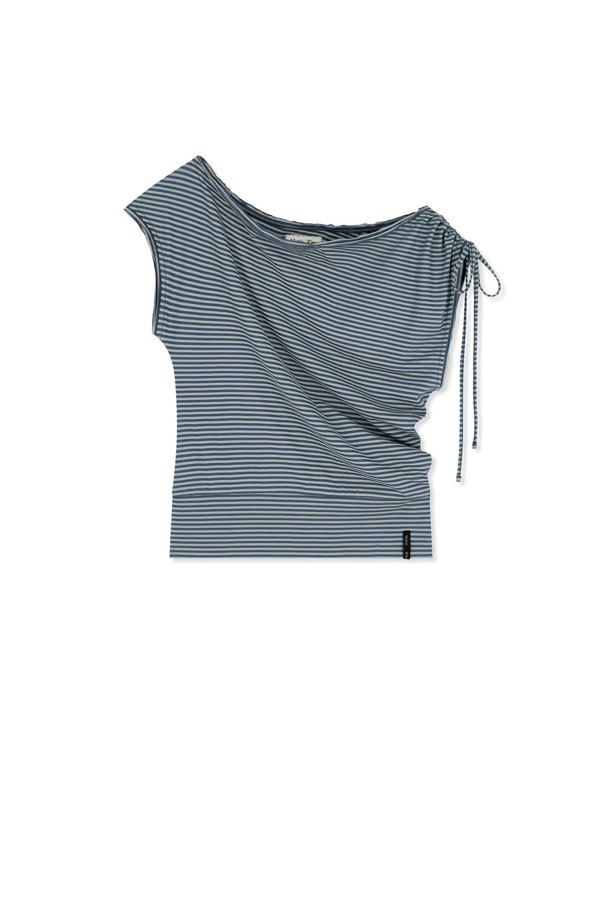 Matin Kim - Draped Asymmetric Sleeveless Top (Smoke Blue) product image 1 | TRAB K-Fashion Australia