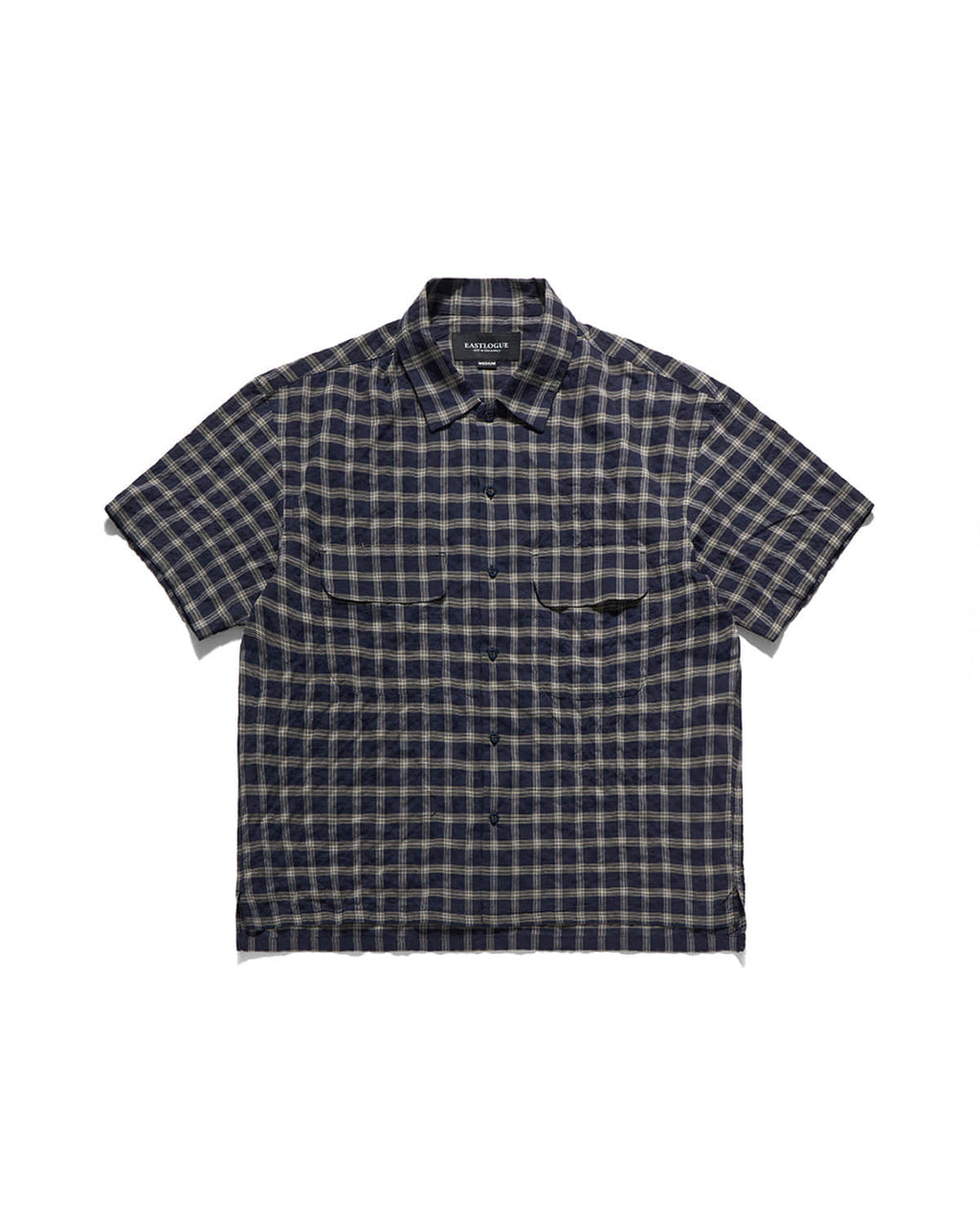 Eastlogue - Voyage Half Shirts (Navy & Beige Check) product image 5 | TRAB K-Fashion Australia