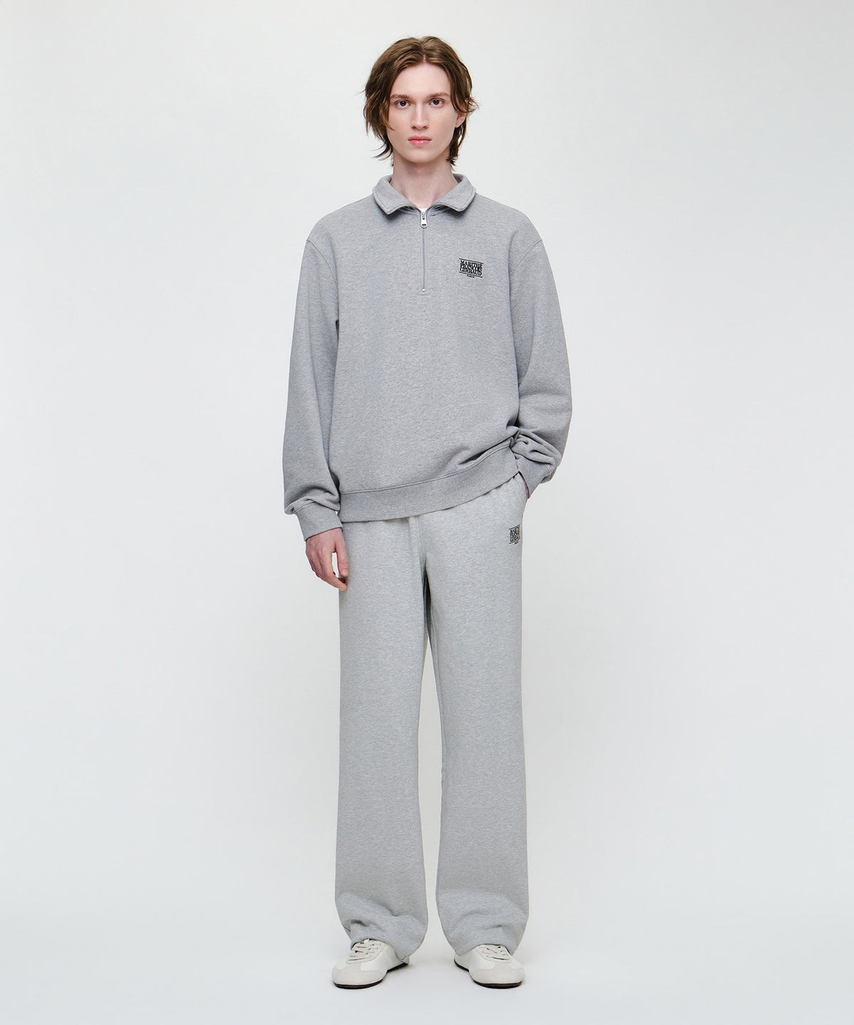 Marithe & Francois Girbaud - Classic Logo Sweat Pants (Heather Gray) product image 3 | TRAB K-Fashion Australia