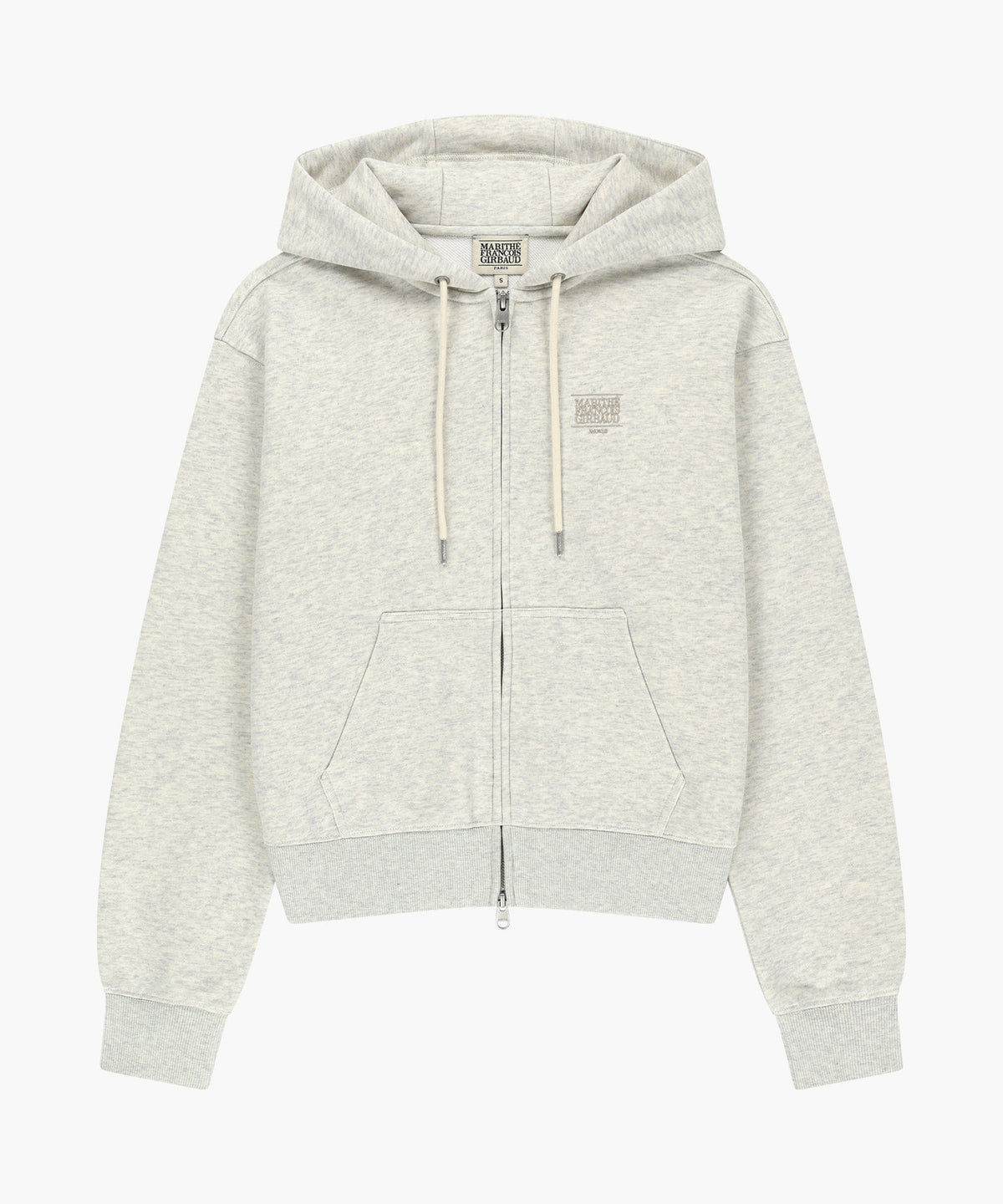 Marithe & Francois Girbaud - Small Classic Logo Hoodie Zipup (Oatmeal) product image 6 | TRAB K-Fashion Australia