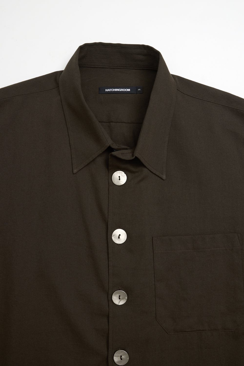 Hatchingroom - Arrow Shirt Big Button Mud (Khaki) product image 3 | TRAB K-Fashion Australia