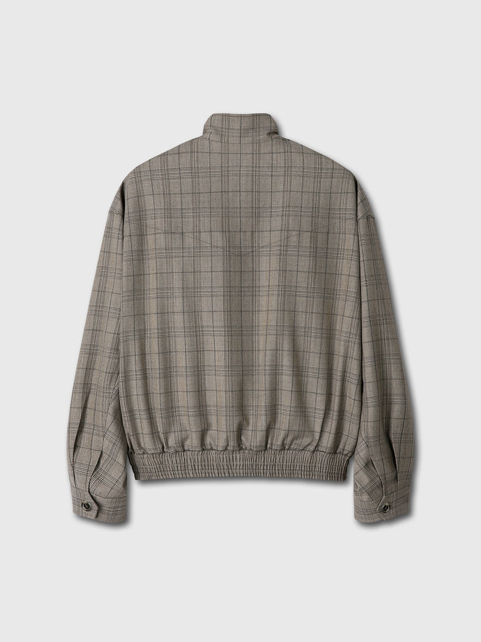 Tonywack - Checked Wool Harrington Jacket (Beige Check) product image 7 | TRAB K-Fashion Australia