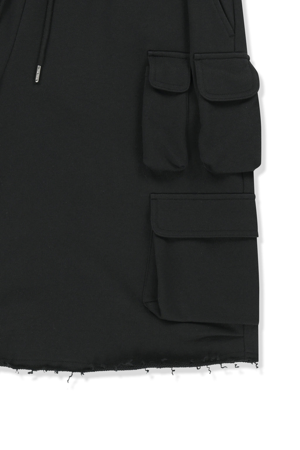 Matin Kim - Terry Utility Pocket Bermuda Pants (Black) product image 4 | TRAB K-Fashion Australia