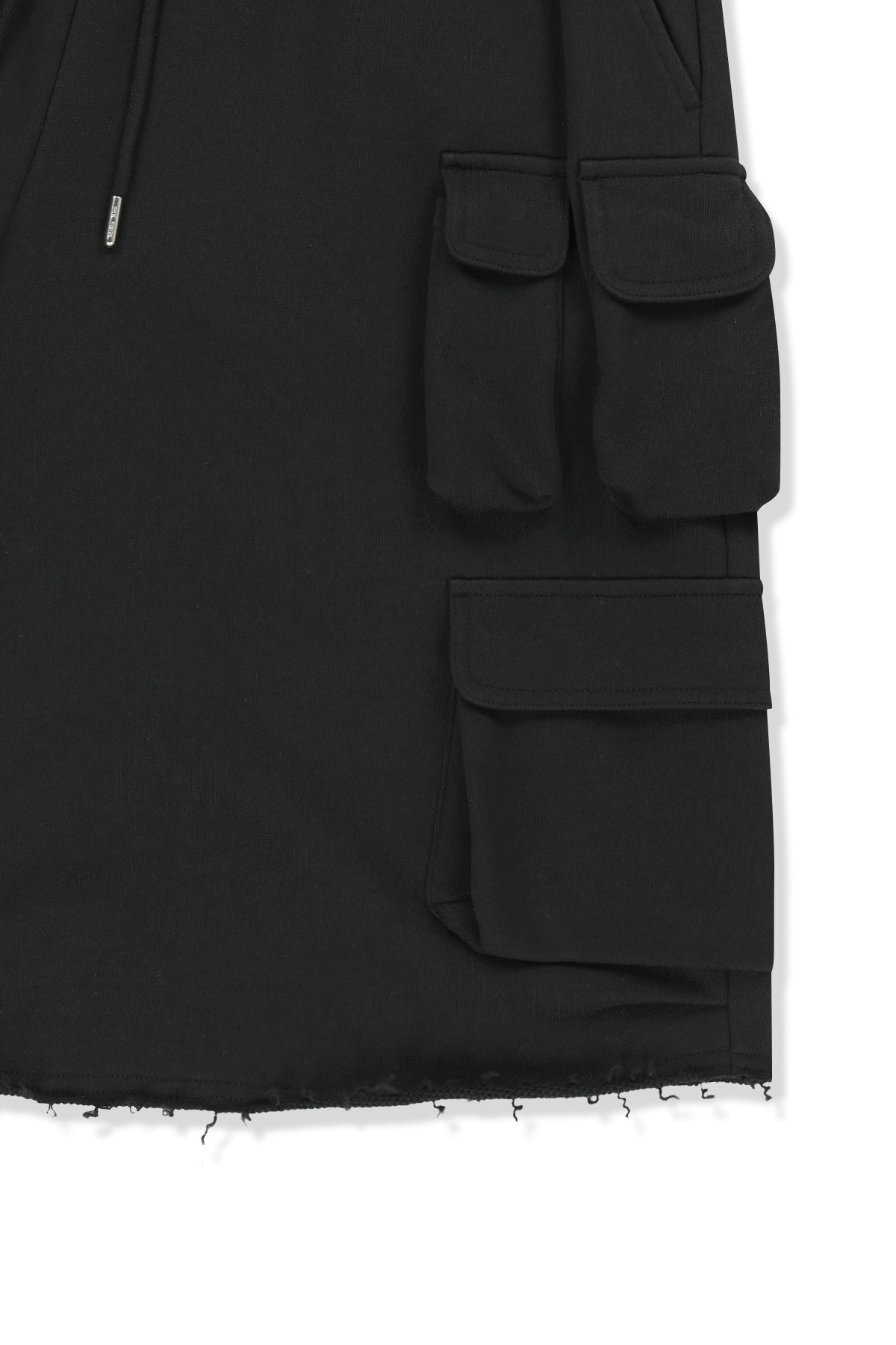 Matin Kim - Terry Utility Pocket Bermuda Pants (Black) product image 4 | TRAB K-Fashion Australia