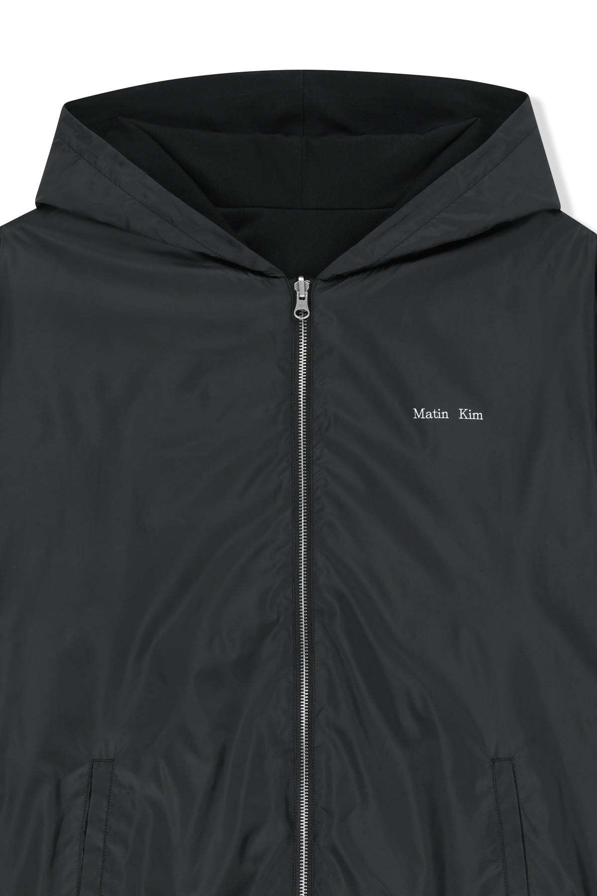 Matin Kim - Double Face Hoody Zip Up (Black) product image 5 | TRAB K-Fashion Australia