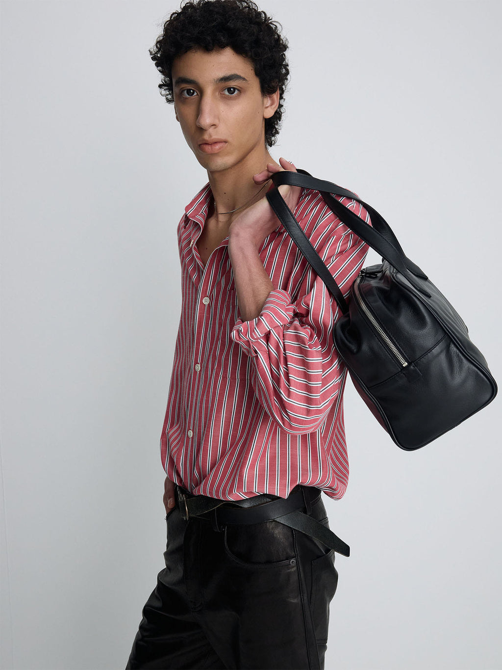 Tonywack - Striped Cotton Blend Shirt (Red Stripe) product image 6 | TRAB K-Fashion Australia