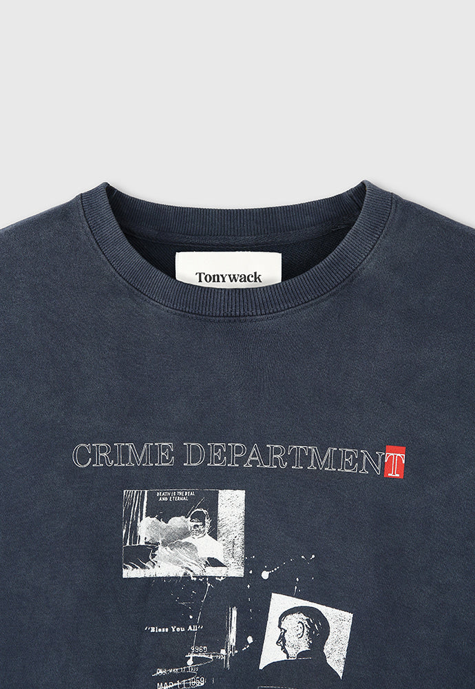 Tonywack - Crime Dept. Garment-Dyeing Sweatshirt (Faded Navy) product image 9 | TRAB K-Fashion Australia