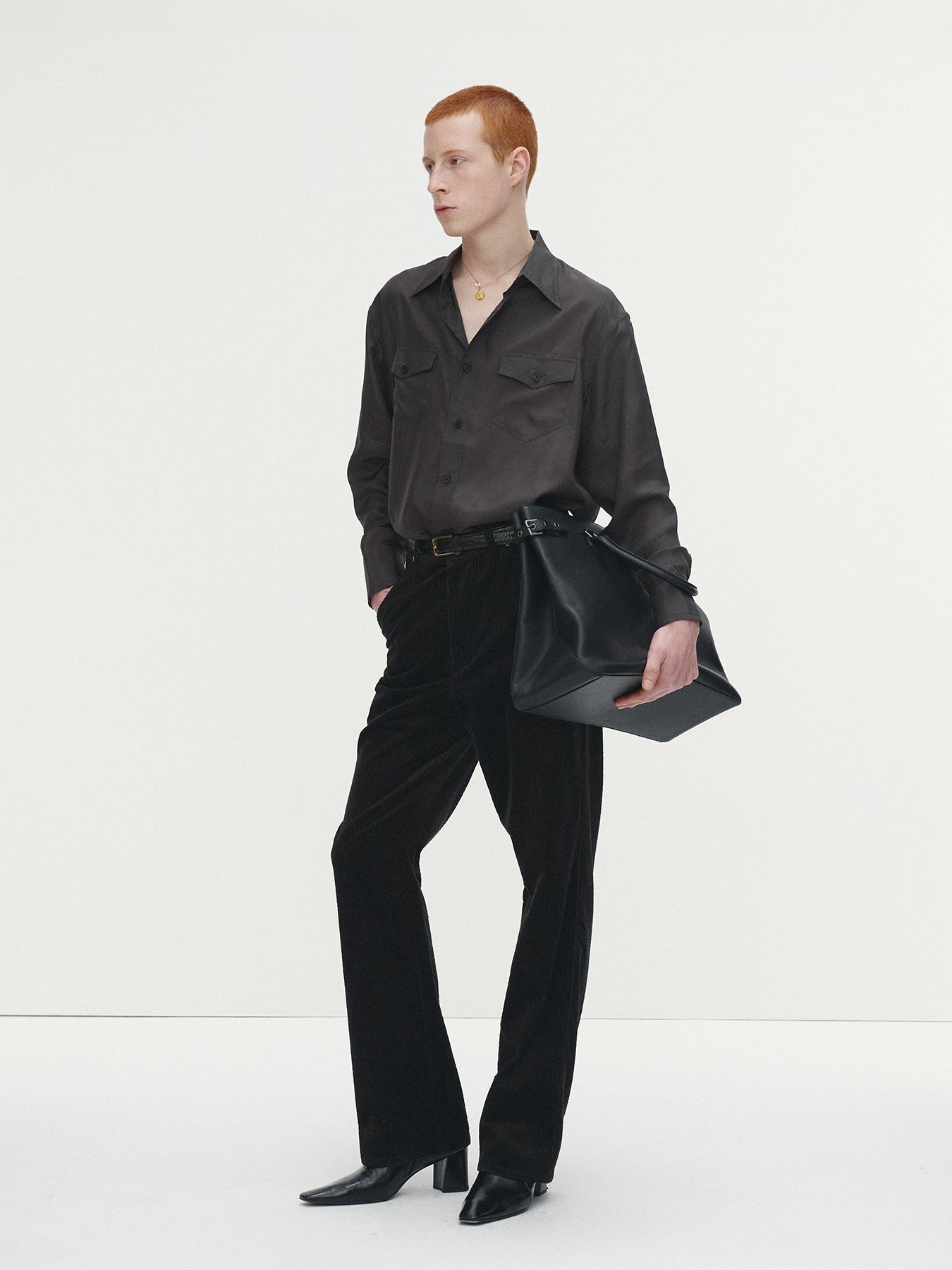 Tonywack - Velvet Corduroy Flared Pants Japanese Fabric (Black) product image 1 | TRAB K-Fashion Australia