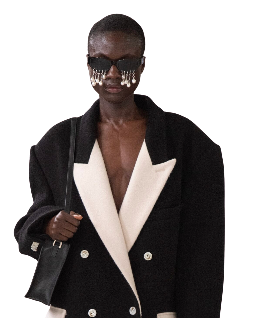 Kimhe Kim - Bi Color Double Breasted Coat (Black/Ivory) product image 4 | TRAB K-Fashion Australia