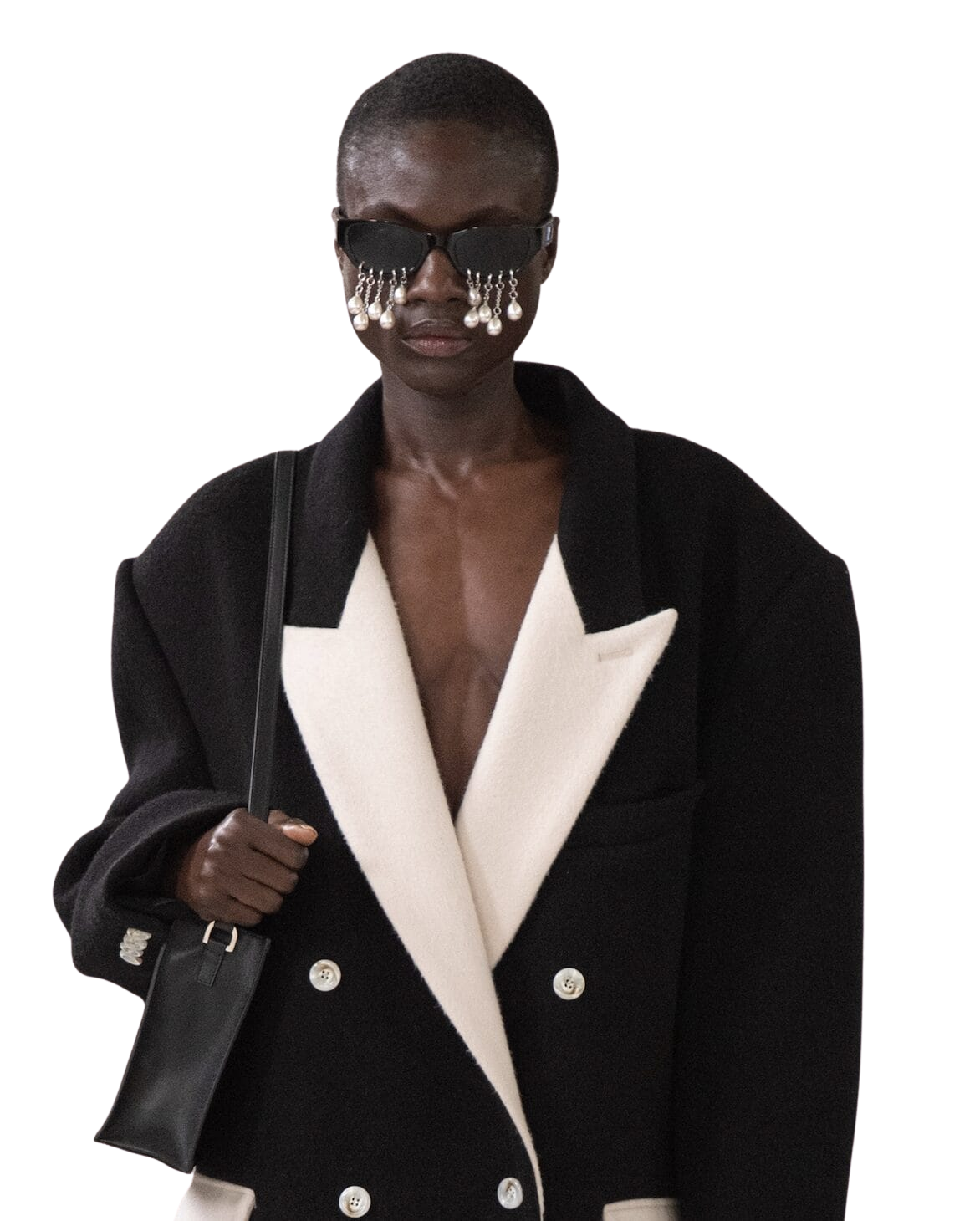 Kimhe Kim - Bi Color Double Breasted Coat (Black/Ivory) product image 4 | TRAB K-Fashion Australia