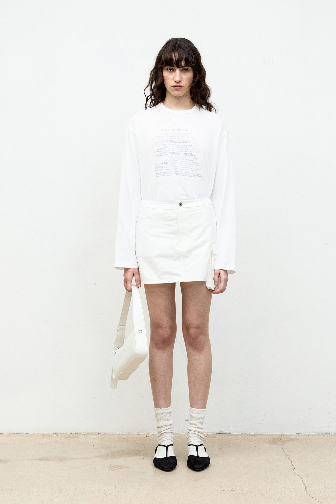 Coor - Printed Long Sleeve T-Shirt (White) product image 2 | TRAB K-Fashion Australia