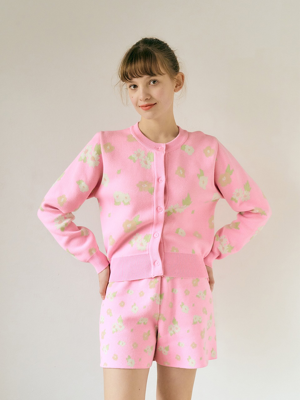 Margarin Fingers - Spring Flower Cardigan (Pink) product image 1 | TRAB K-Fashion Australia