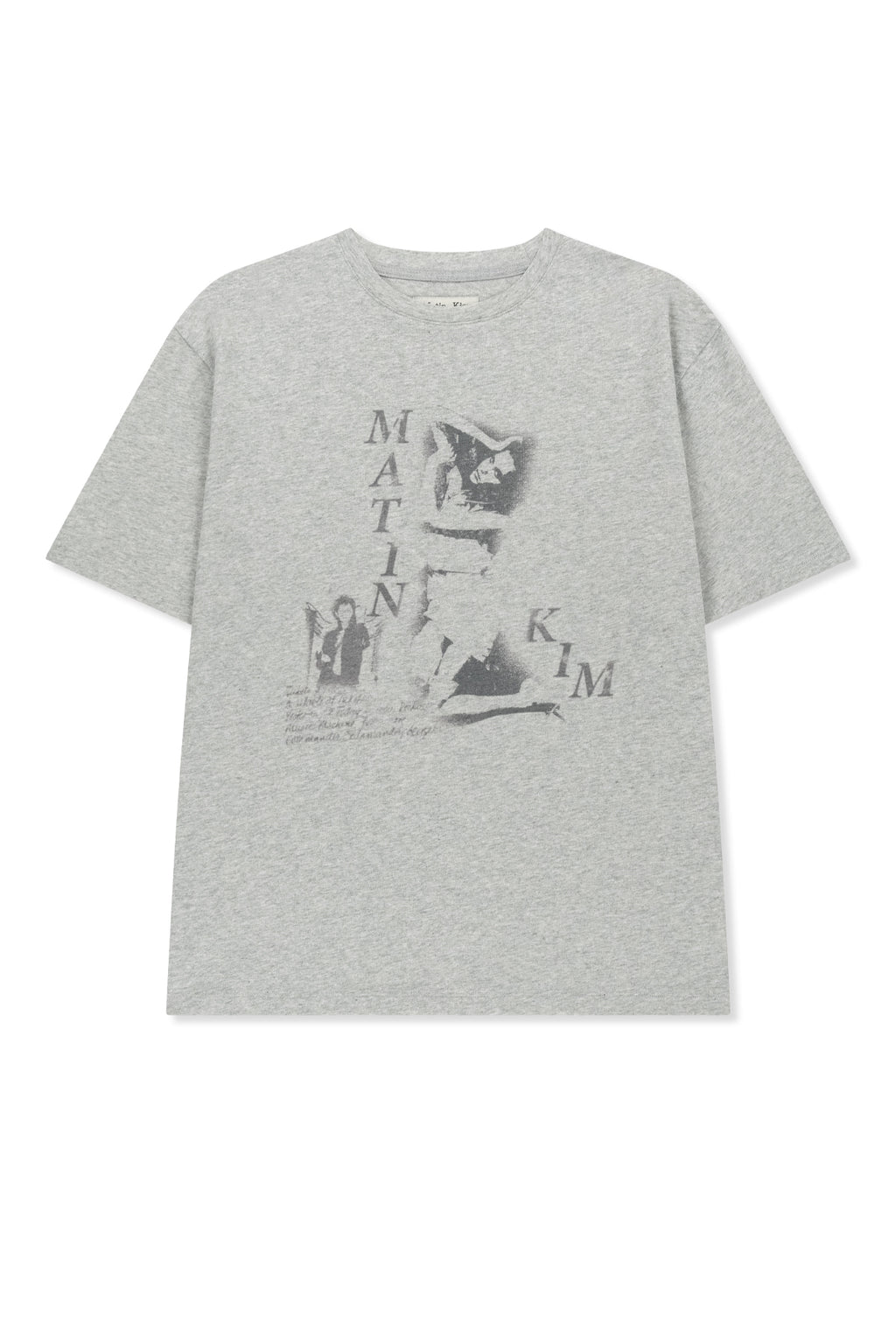 Matin Kim - Portrait Graffiti Logo Top (Light Grey) product image 1 | TRAB K-Fashion Australia