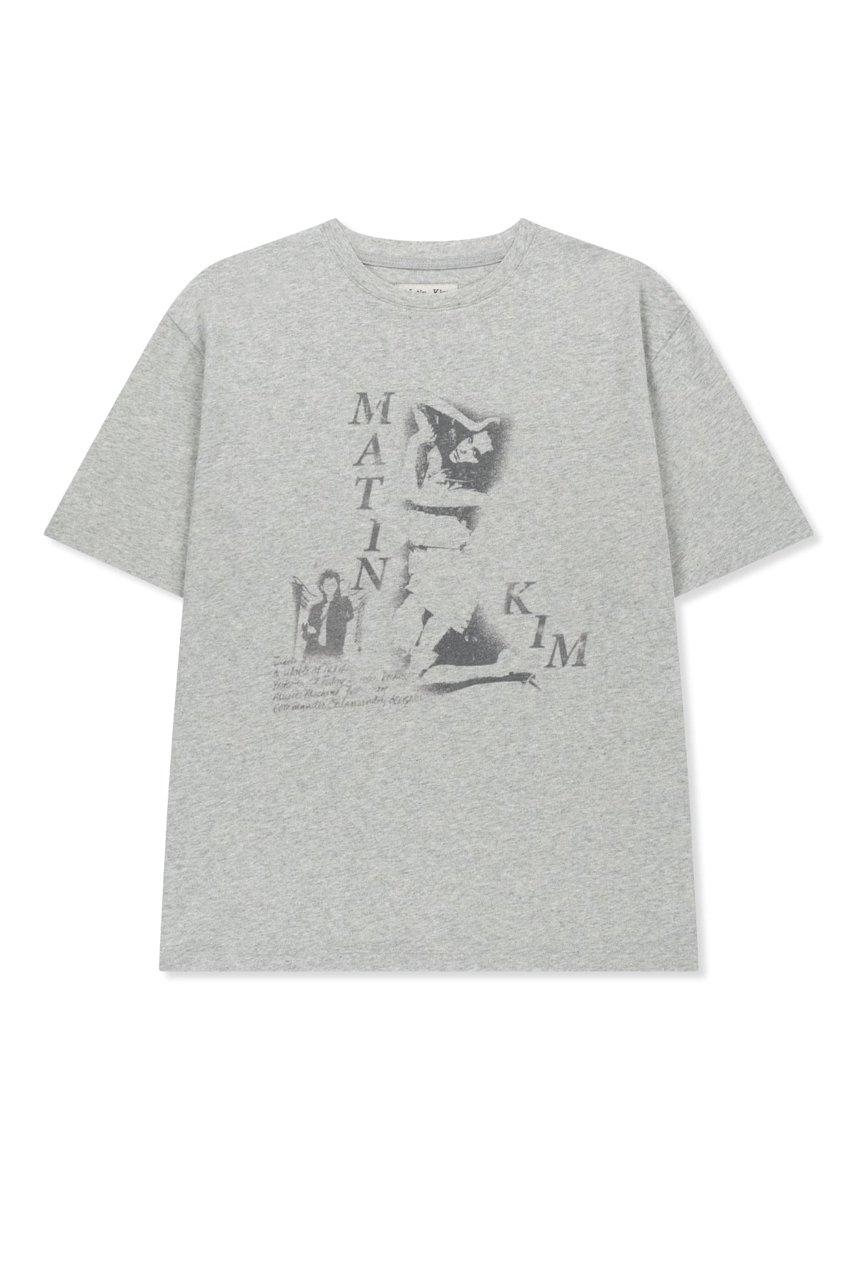 Matin Kim - Portrait Graffiti Logo Top (Light Grey) product image 1 | TRAB K-Fashion Australia