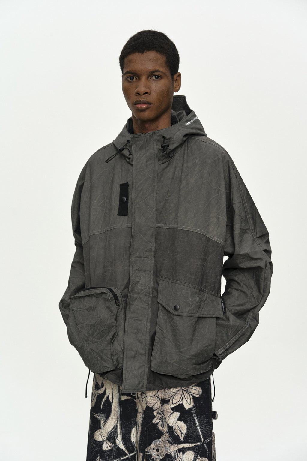 Andersson Bell - [Pre-Order – Ships October 30] Unisex Tie-Dyed Beach Shell Jacket (Charcoal) product image 5 | TRAB K-Fashion Australia