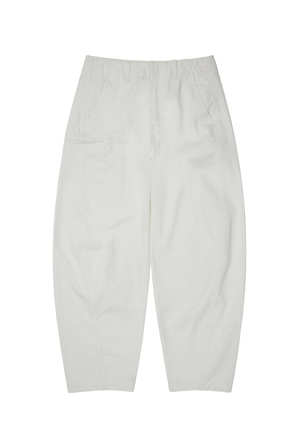 Deinet - Deinet Curved Denim Pants (White) product image 1 | TRAB K-Fashion Australia