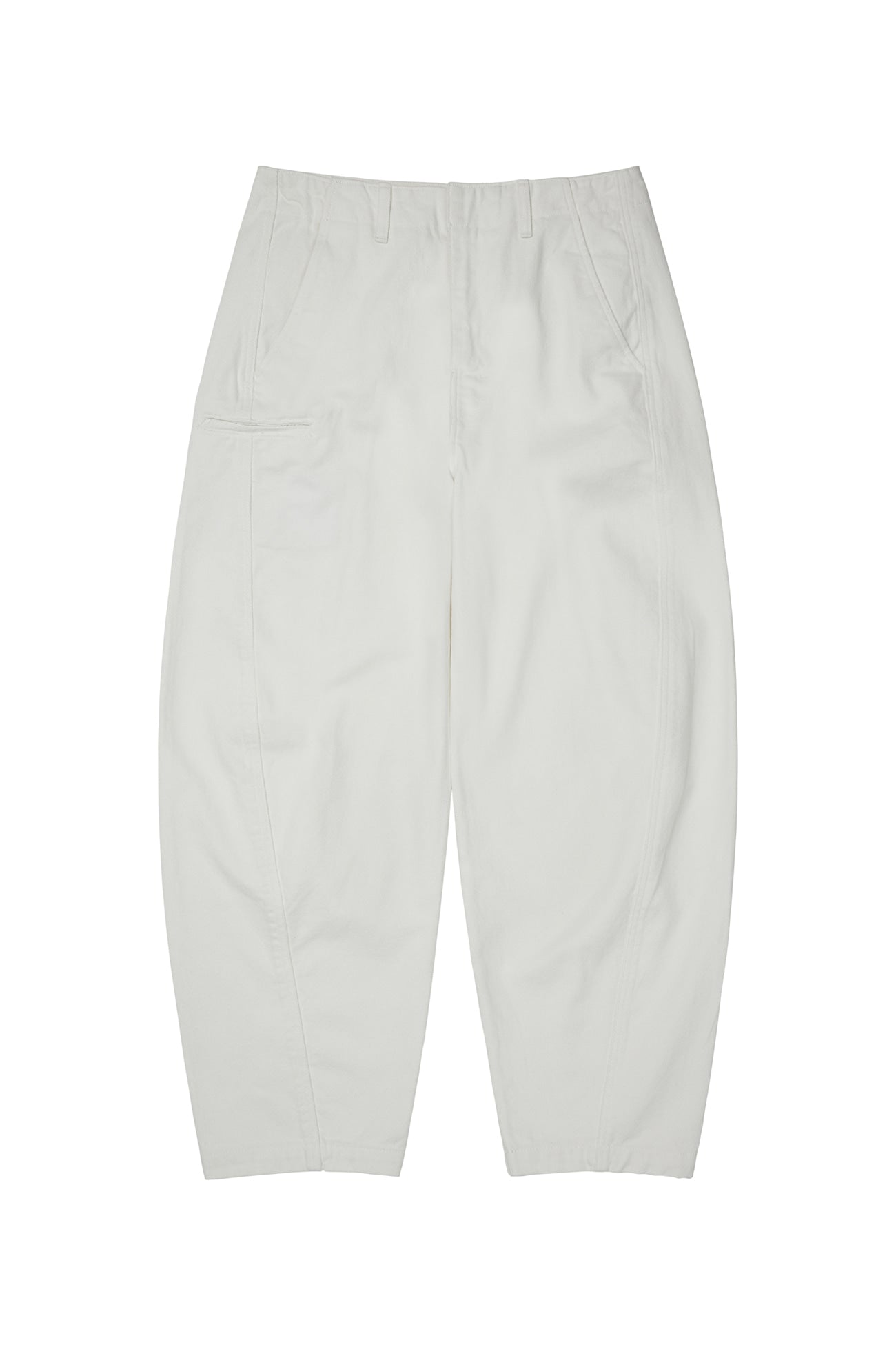 Deinet - Deinet Curved Denim Pants (White) product image 1 | TRAB K-Fashion Australia