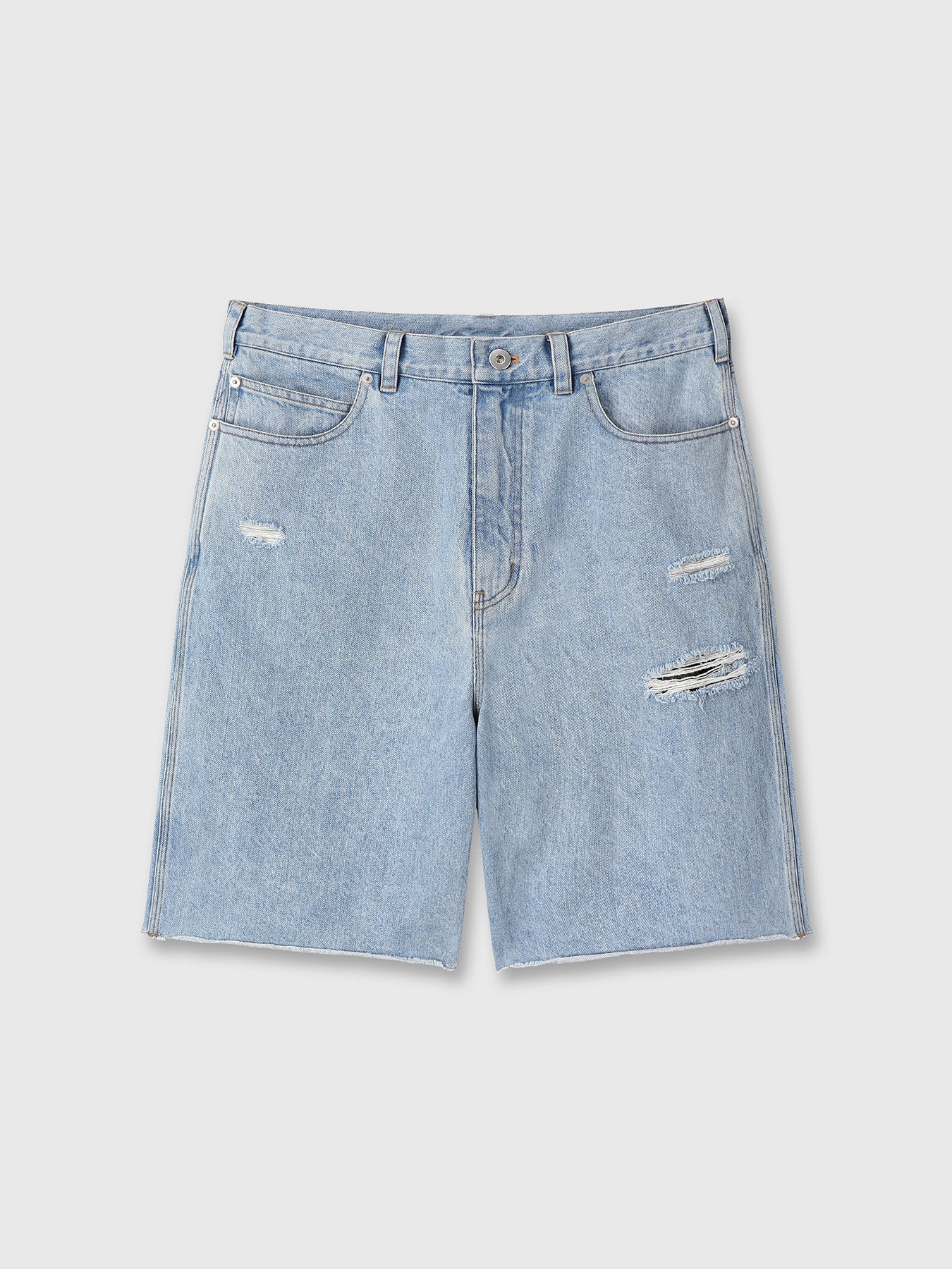 Tonywack - Raw Hem Denim Shorts (Light Washed Blue) product image 7 | TRAB K-Fashion Australia