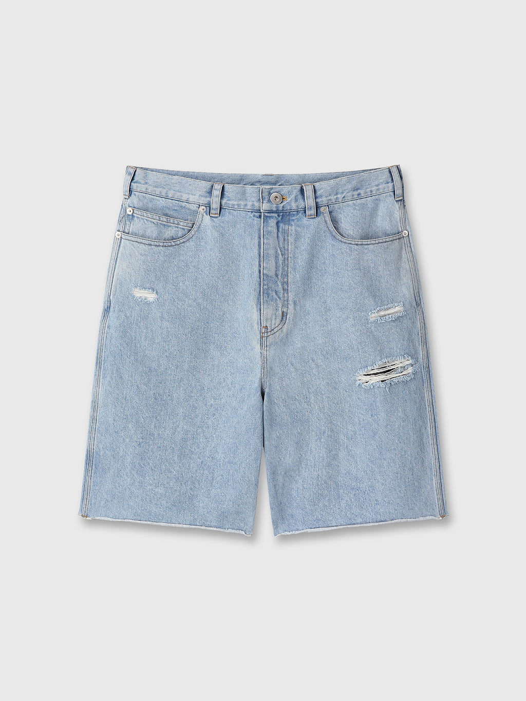Tonywack - Raw Hem Denim Shorts (Light Washed Blue) product image 7 | TRAB K-Fashion Australia