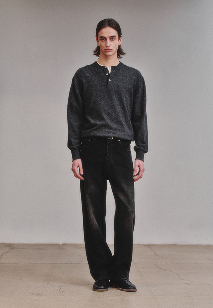 Art if acts - Henley Sweater (Charcoal) product image 2 | TRAB K-Fashion Australia
