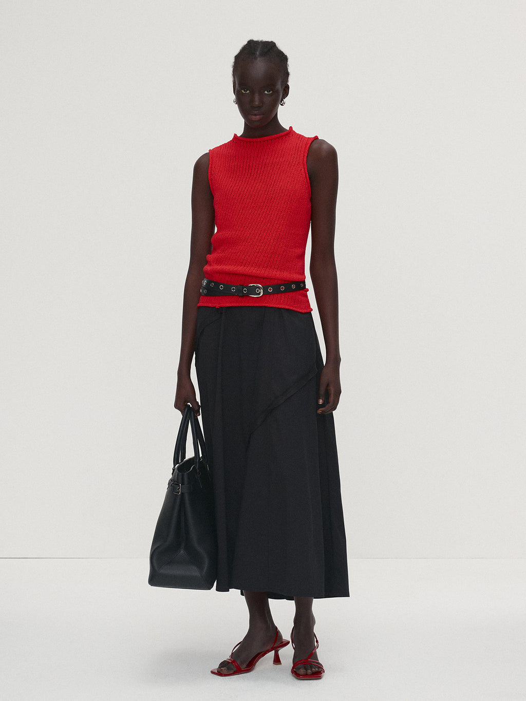 Tonywack - Cotton Twisted Sleeveless Knit (Red) product image 1 | TRAB K-Fashion Australia