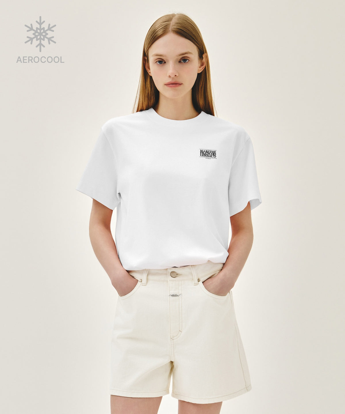 Marithe & Francois Girbaud - Aerocool Small Classic Logo Tee (White) product image 1 | TRAB K-Fashion Australia