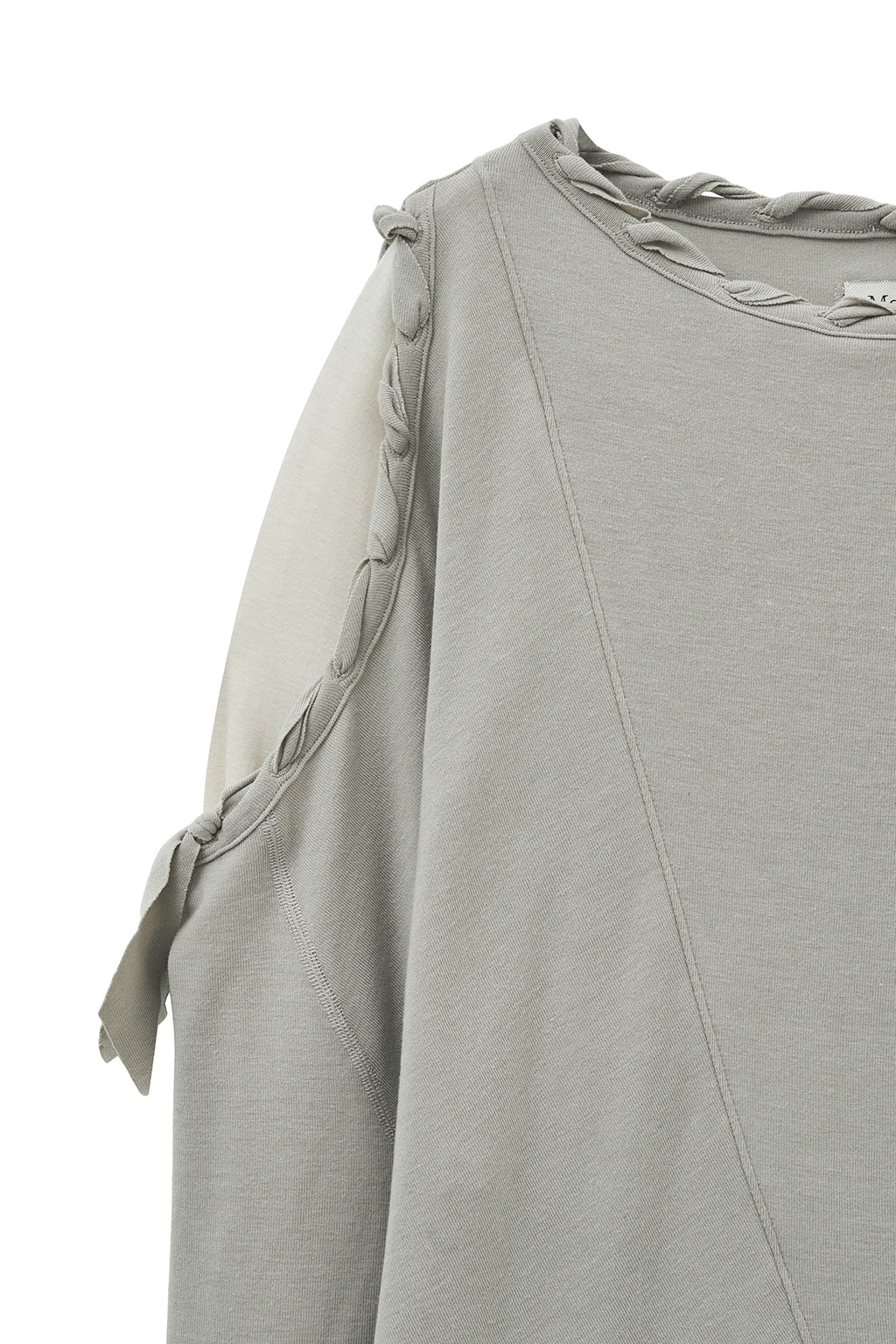 Matin Kim - Weaving Long Sleeve Top (Light Grey) product image 4 | TRAB K-Fashion Australia