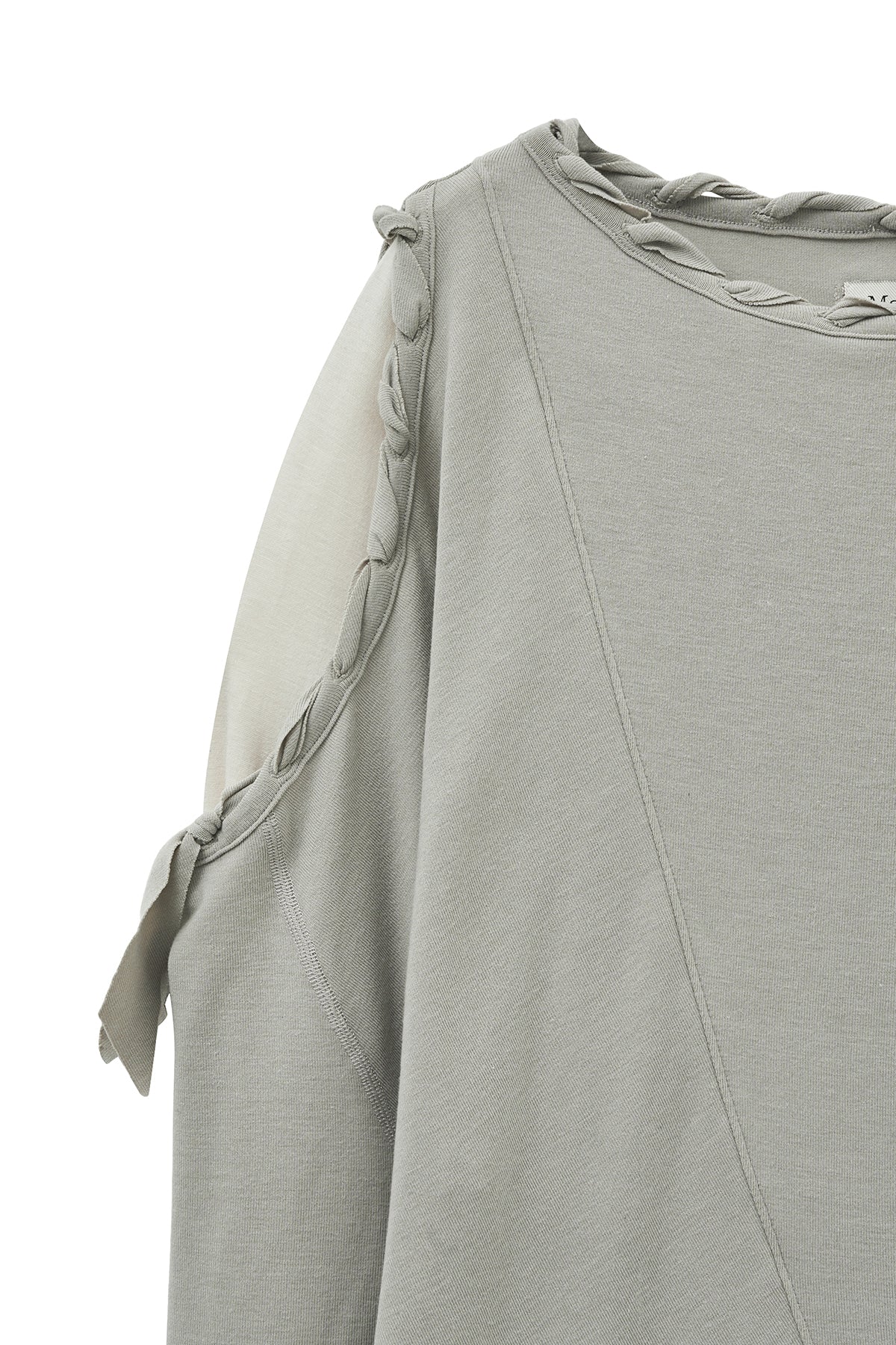 Matin Kim - Weaving Long Sleeve Top (Light Grey) product image 4 | TRAB K-Fashion Australia