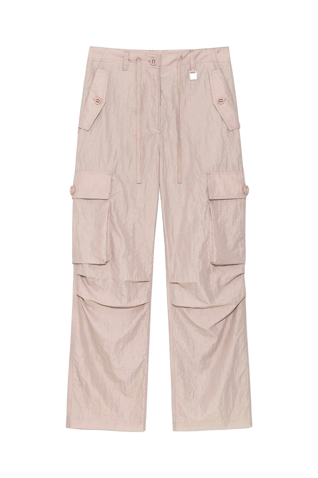 Matin Kim - String Nylon Cargo Pants (Light Pink) product image 1 | TRAB K-Fashion Australia