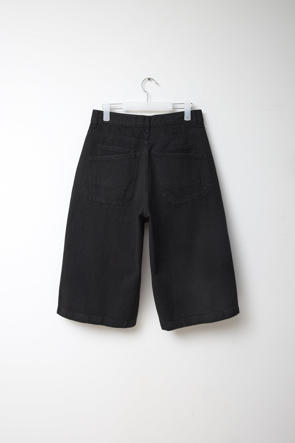 Hatchingroom - Bermuda Denim Shorts Crinkle (Black) product image 2 | TRAB K-Fashion Australia