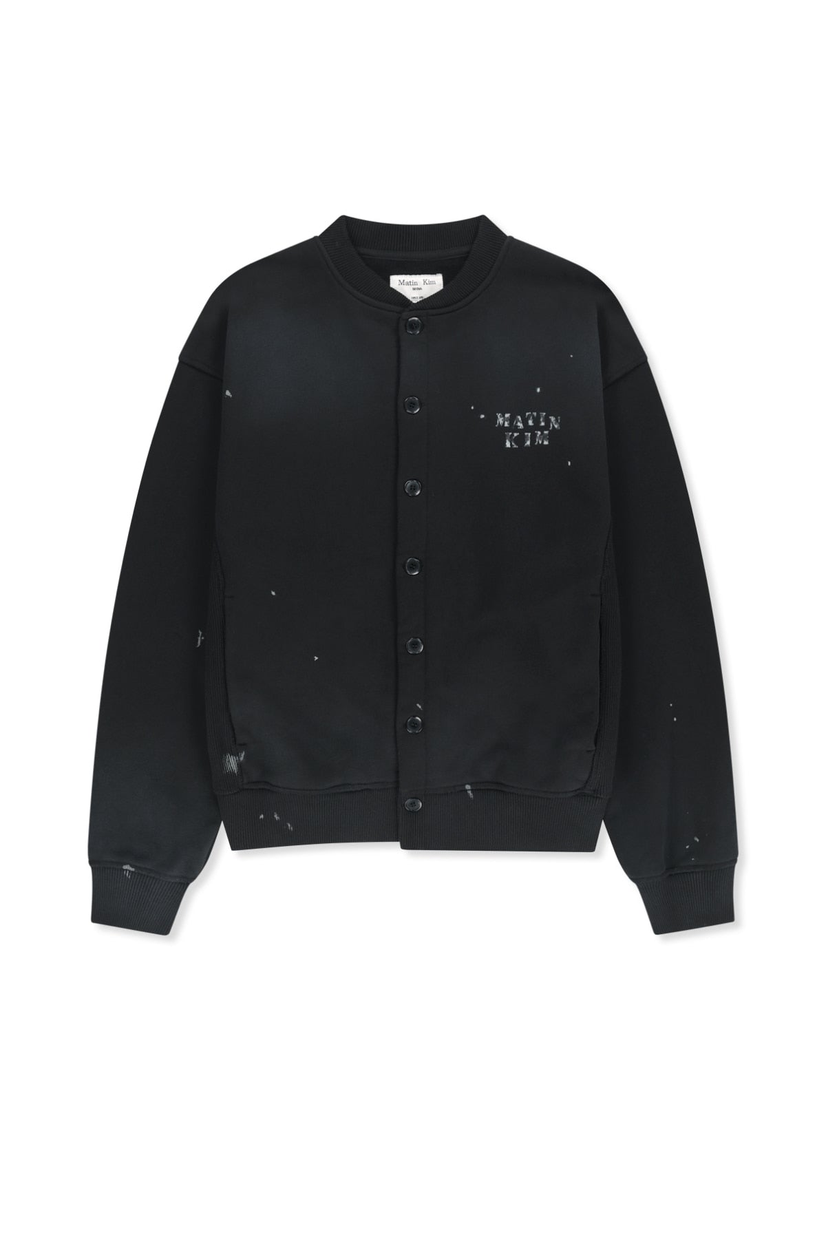 Matin Kim - Dusty Washed Button Up Jumper (Black) product image 1 | TRAB K-Fashion Australia