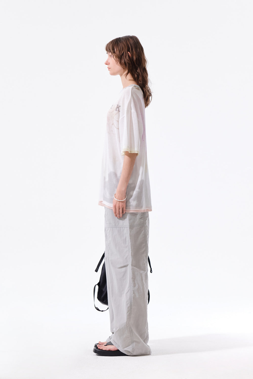 Matin Kim - Multi Panel Parachute Pants (Light Grey) product image 6 | TRAB K-Fashion Australia
