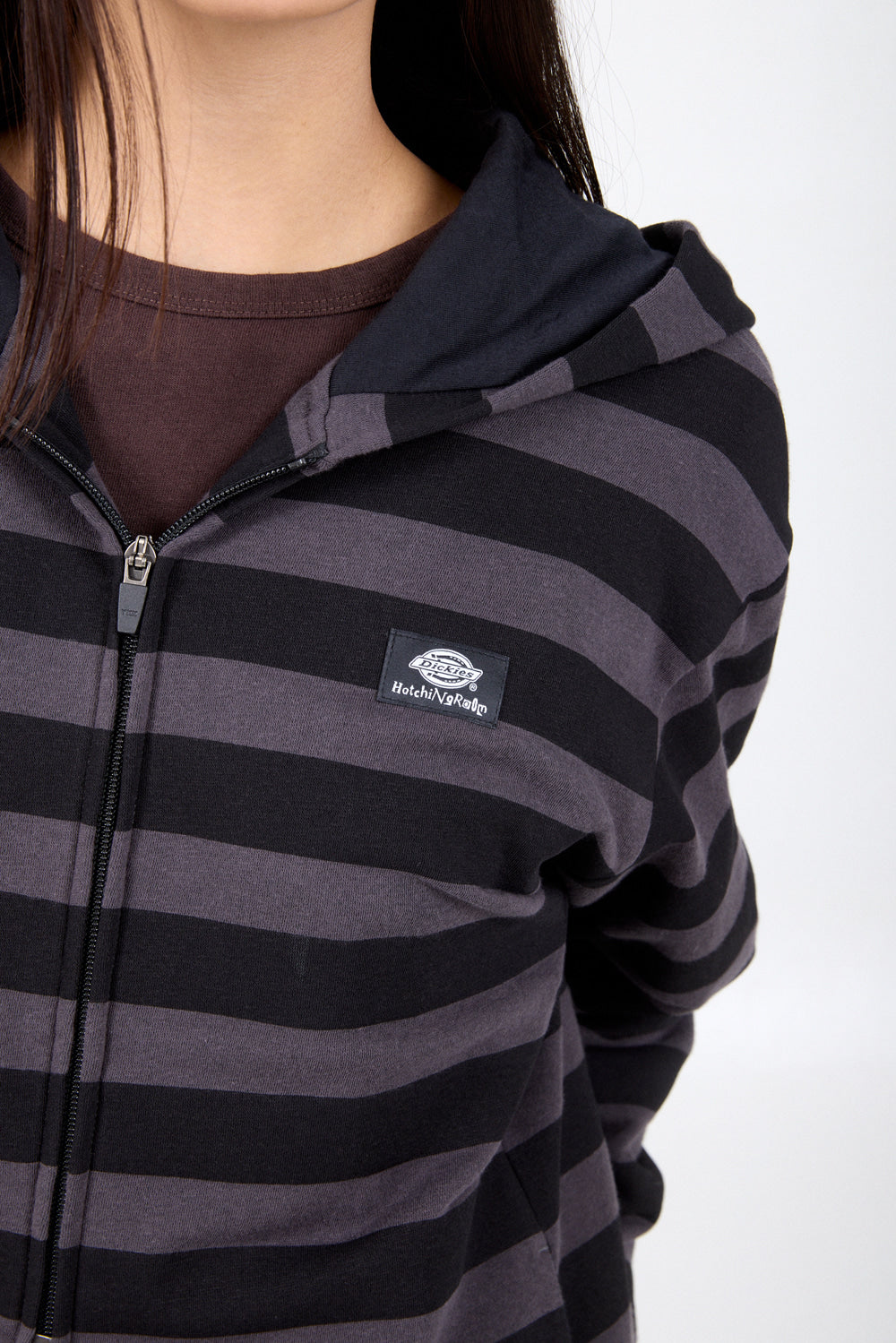 Hatchingroom - Zip Hoodie Stripe (Purple Charcoal/Black) product image 10 | TRAB K-Fashion Australia