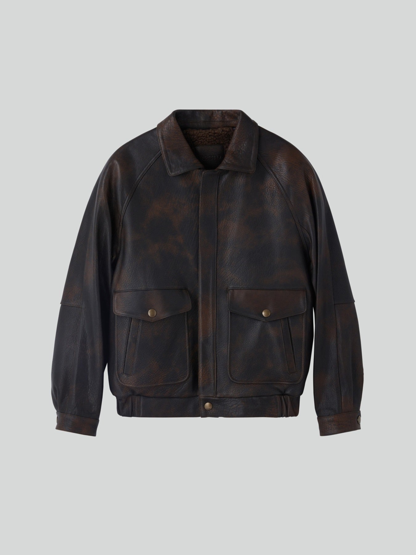 Recto - Oversized Shearing Leather Jumper (Vintage Brown) product image 1 | TRAB K-Fashion Australia