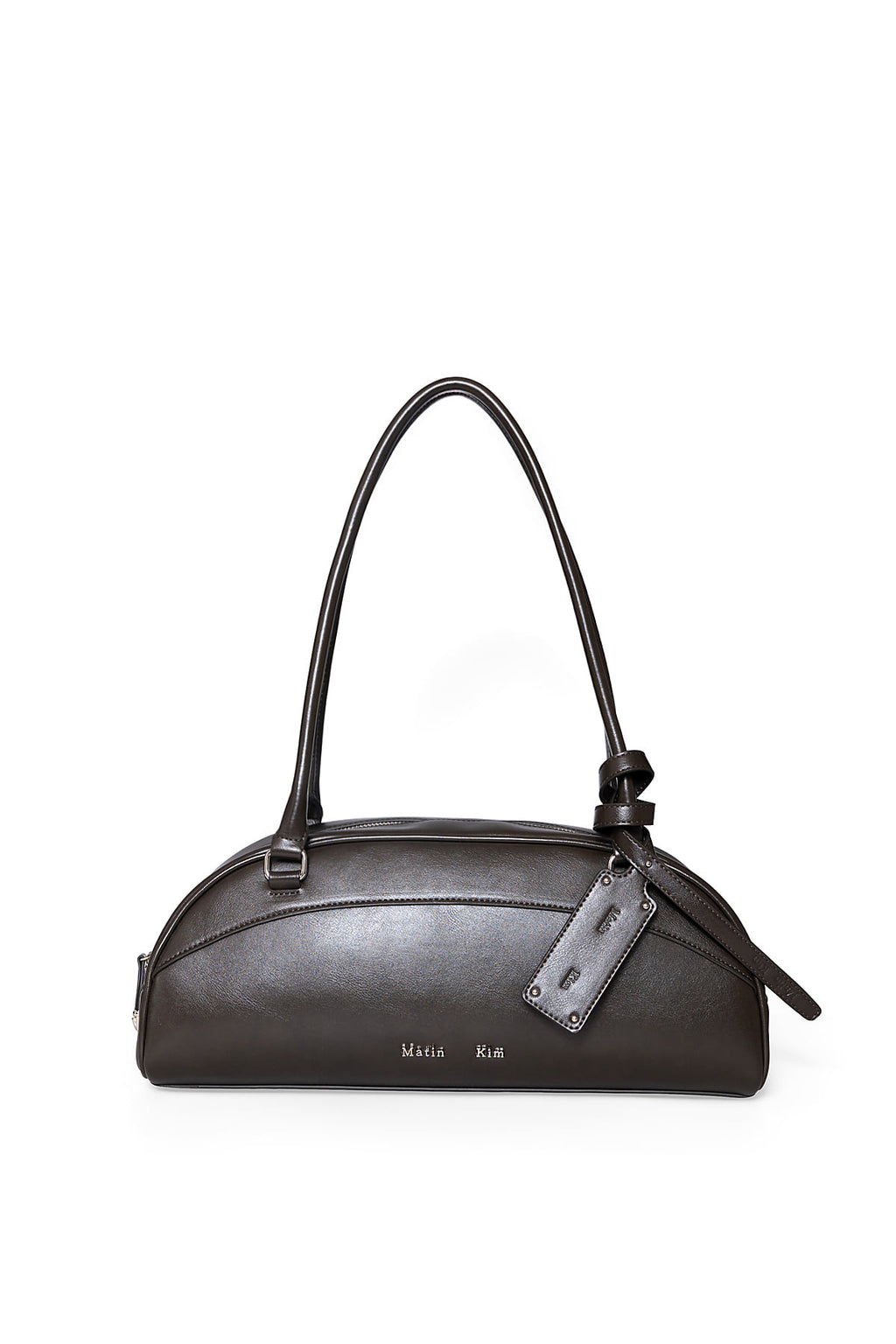 Matin Kim - Halfmoon Bowling Bag (Dark Khaki) product image 1 | TRAB K-Fashion Australia
