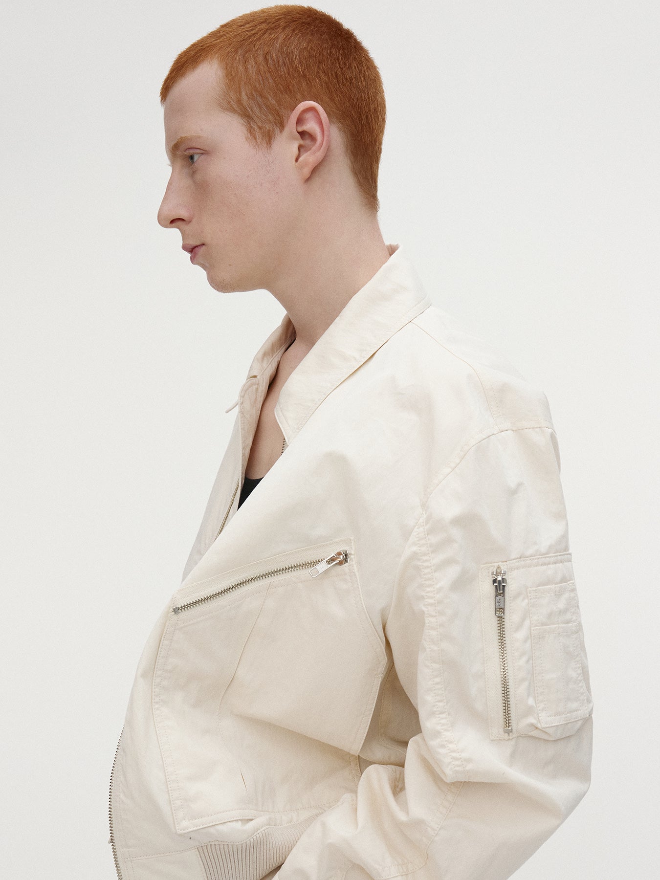 Tonywack - Light Cotton Nylon Bomber Jacket (Ecru) product image 5 | TRAB K-Fashion Australia