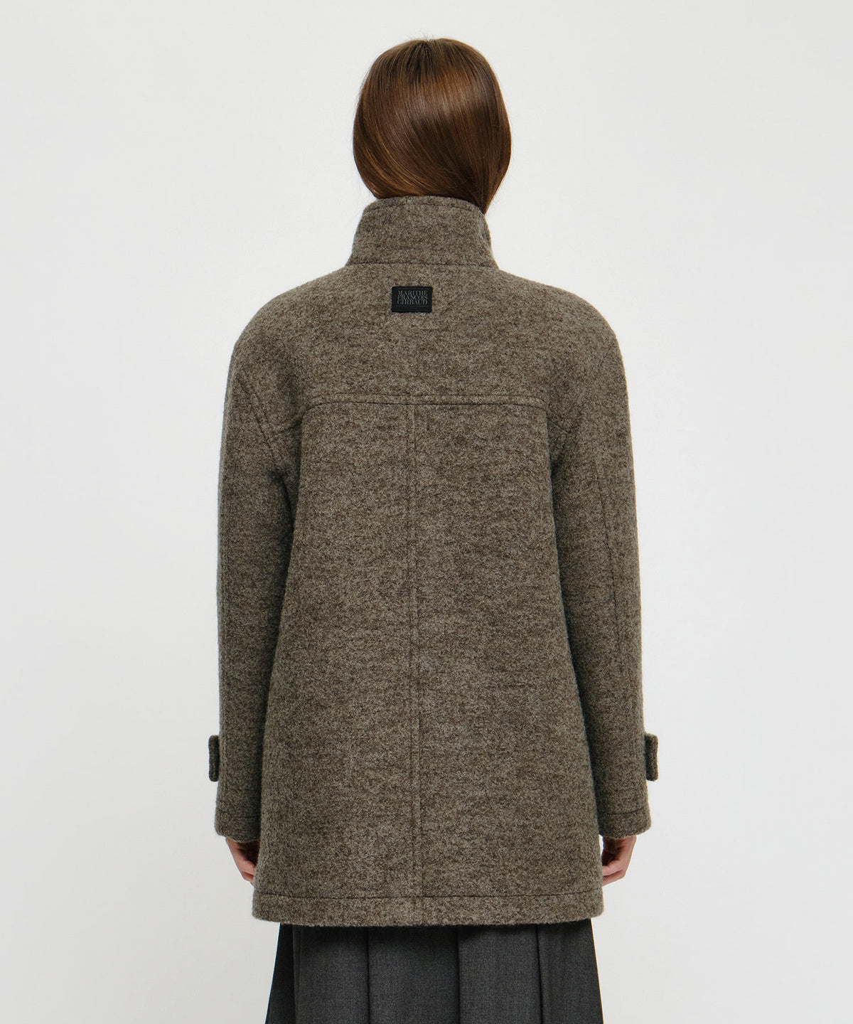 Marithe & Francois Girbaud - High Neck Padded Half Coat (Brown) product image 4 | TRAB K-Fashion Australia