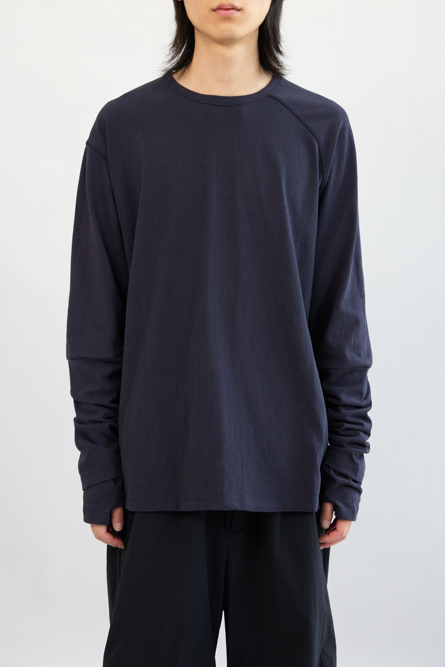 Hatchingroom - Double Sleeve Tee Blue (Charcoal) product image 9 | TRAB K-Fashion Australia