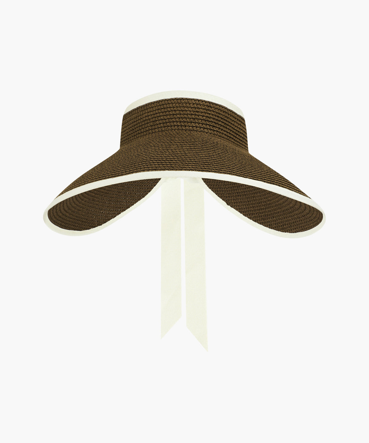Marithe & Francois Girbaud - Circle Logo Wide Sun Visor (Ivory) product image 1 | TRAB K-Fashion Australia